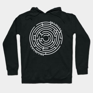 Maze Labyrinth White Hoodie